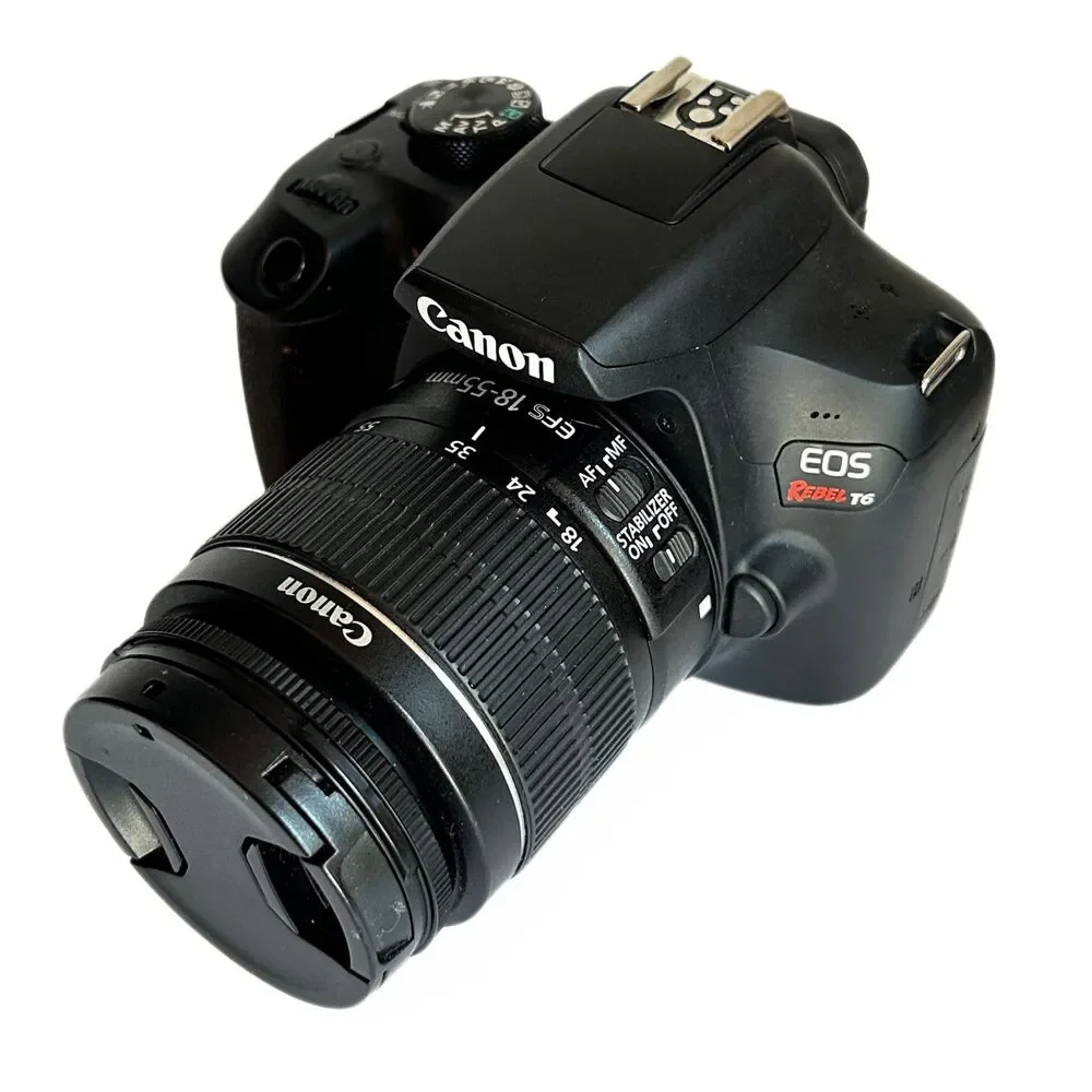 Canon EOS Rebel T6 DSLR Camera with EF-S 18-55mm Zoom Lens Black DS126621